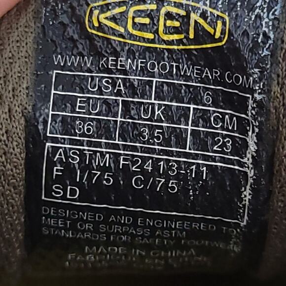 Keen Low Profile Leather Work Boots Size 6 Women Brown, (Steel toe?) Lace Up - Picture 7 of 7